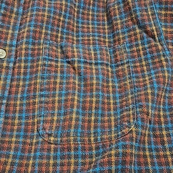 Bob Timberlake Mens Sz XLT Flannel Plaid Button Down Long Sleeve Shirt - Picture 7 of 12